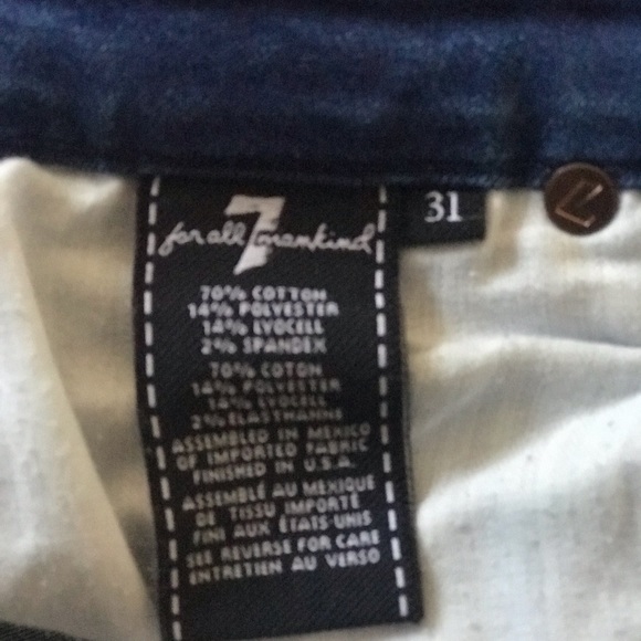 7 For All Mankind ‘the ankle skinny’ Jeans - Size 31 - Picture 6 of 6